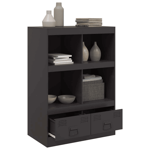 Aparador - Bufete - Móvei de apoio alto 67x39x95 cm aço preto pt2337