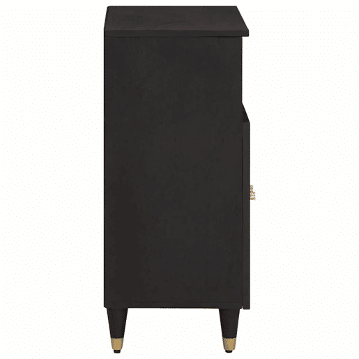 Bufete - Móvei de apoio com porta Preto 60 x 33 x 75 cm Madeira de manga maciça pt4798
