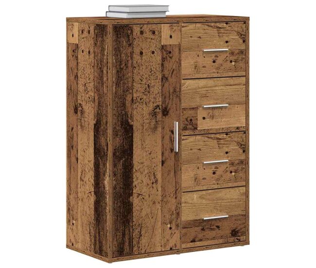 Aparador - mueble de almacenamiento madera vieja 60 x 31 x 84 cm madera de ingeniería es4699