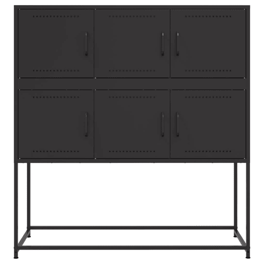 Aparador - Bufete - Móvei de apoio 100,5x39x107 cm aço preto pt2289