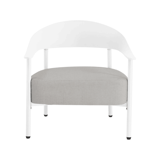 Conjunto de 2 cadeirões de jardim Céora em plástico e metal - Branco