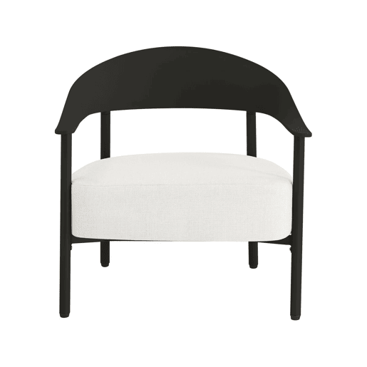 Conjunto de 2 cadeirões de jardim Céora em plástico e metal - Preto