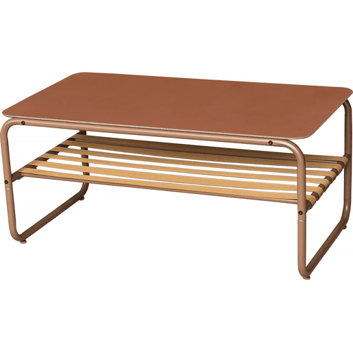 Conjunto de mobiliário de jardim em metal Sora com almofadas - 4 lugares - Terracota