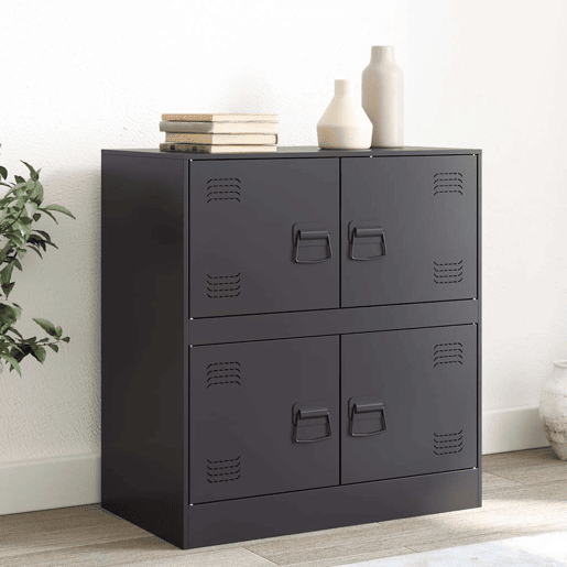 Aparador - Bufete - Móvei de apoio 67x39x73 cm aço preto pt2334
