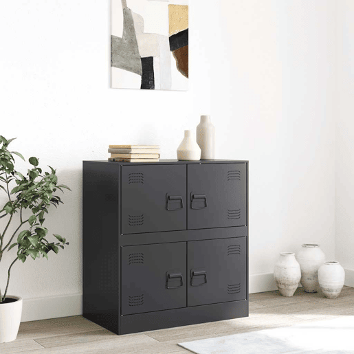 Aparador - Bufete - Móvei de apoio 67x39x73 cm aço preto pt2334
