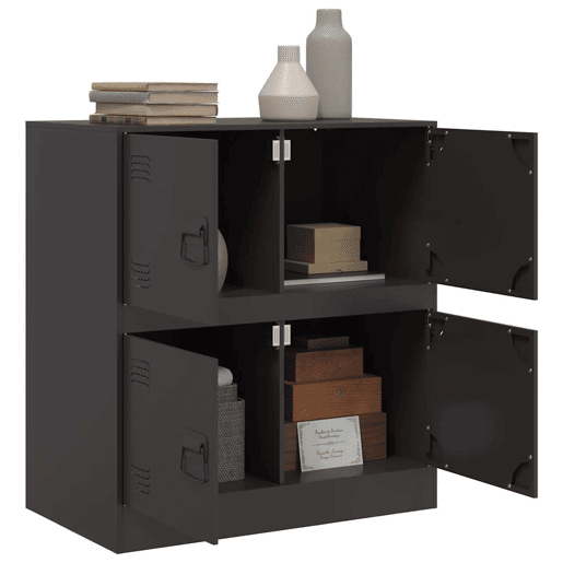 Aparador - Bufete - Móvei de apoio 67x39x73 cm aço preto pt2334