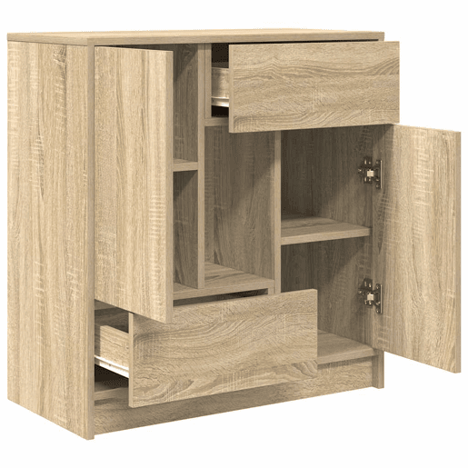 Aparador - Bufete - Móvei de apoio com gavetas e portas 70,5x34x74,5 cm carvalho sonoma pt1862