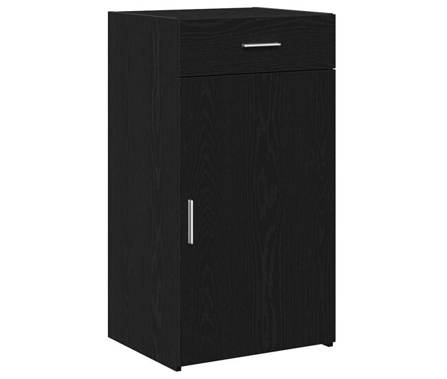 Aparador - mueble de almacenamiento con cajón roble negro 50 x 42,5 x 93 cm es1794
