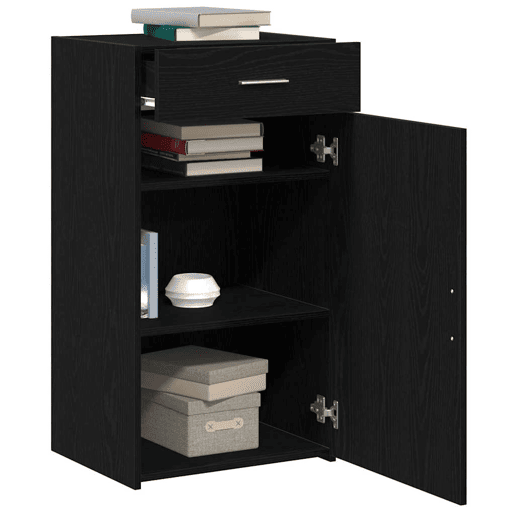 Bufete - Móvei de apoio com gaveta Carvalho Preto 50 x 42,5 x 93 cm pt1794 Bufete - Móvei de apoio com gaveta Carvalho Preto 50 x 42,5 x 93 cm pt1794