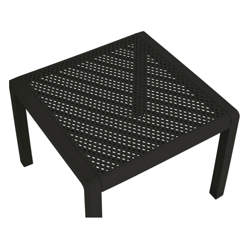 Conjunto de mobiliário de jardim em metal e plástico Céora - 4 lugares - Preto