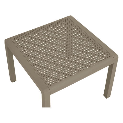 Conjunto de mobiliário de jardim em metal e plástico Céora - 4 lugares - Taupe