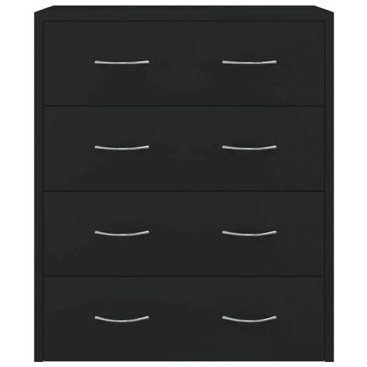 Aparador - Bufete - Móvei de apoio com 4 gavetas 60x30,5x71 cm preto pt1710