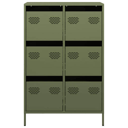 Armário alto - Bufete - Móvei de apoio 68x39x101,5 cm aço verde azeitona pt128