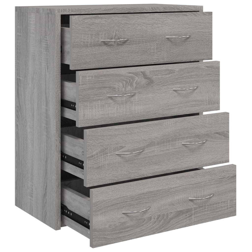 Aparador - Mueble de almacenamiento 60 Roble/ Gris