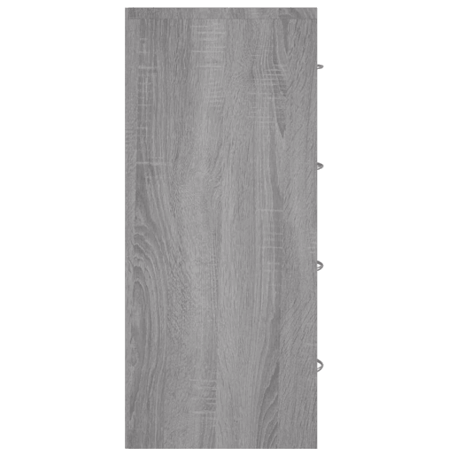 Aparador - Bufete - Móvei de apoio com 4 gavetas 60x30,5x71 cm cinzento sonoma pt1709
