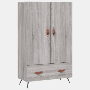 Armário alto - Bufete - Móvel de apoio derivados de madeira 69,5x31x115cm cinza sonoma pt1305