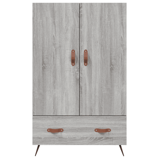 Armário alto - Bufete - Móvel de apoio derivados de madeira 69,5x31x115cm cinza sonoma pt1305 Armário alto - Bufete - Móvel de apoio derivados de madeira 69,5x31x115cm cinza sonoma pt1305