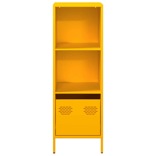 Armário alto - Bufete - Móvei de apoio 35x39x103,5 cm aço amarelo mostarda pt2178