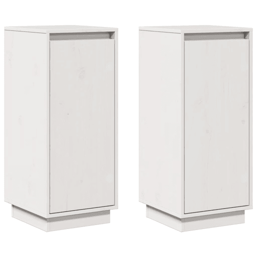 Aparadores - Bufetes - Móveis de apoio 2 pcs 31,5x34x75 cm madeira de pinho maciça branco pt46
