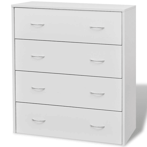 Aparador - Bufete - Móvei de apoio com 4 gavetas 60 x 30,5 x 71 cm branco pt1705