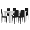 Pacote Mesa de Jantar ou Cozinha + 6 Cadeiras em Couro Sintéticometal