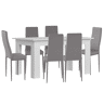 Pacote Mesa de Jantar ou Cozinha + 6 Cadeiras em Couro Sintéticometal