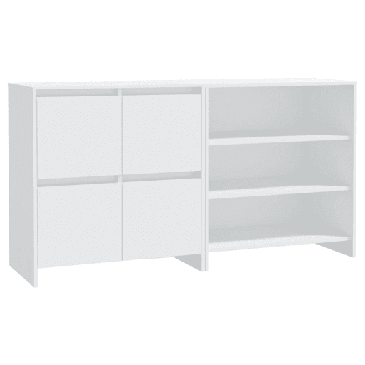 2 pcs Aparadores - Bufetes - Móveis de apoio em madeira processada branco pt2150 2 pcs Aparadores - Bufetes - Móveis de apoio em madeira processada branco pt2150
