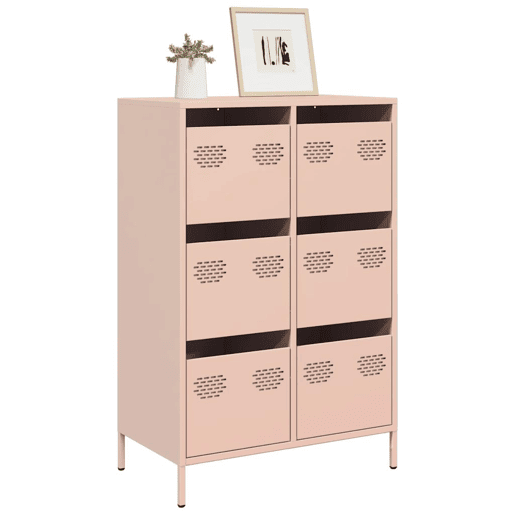 Armário alto - Bufete - Móvei de apoio 68x39x101,5 cm aço rosa pt125