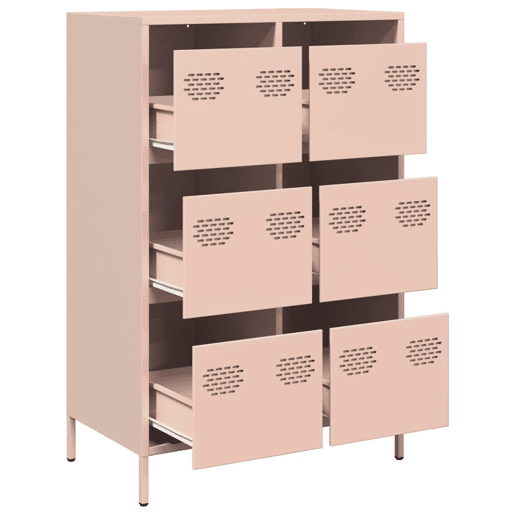 Armário alto - Bufete - Móvei de apoio 68x39x101,5 cm aço rosa pt125