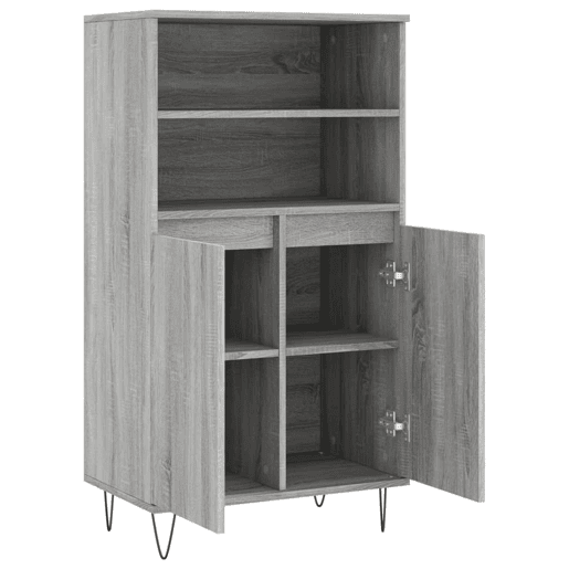 Armário alto - Bufete - Móvel de apoio 60x36x110 cm derivados de madeira cinzento sonoma pt532 Armário alto - Bufete - Móvel de apoio 60x36x110 cm derivados de madeira cinzento sonoma pt532