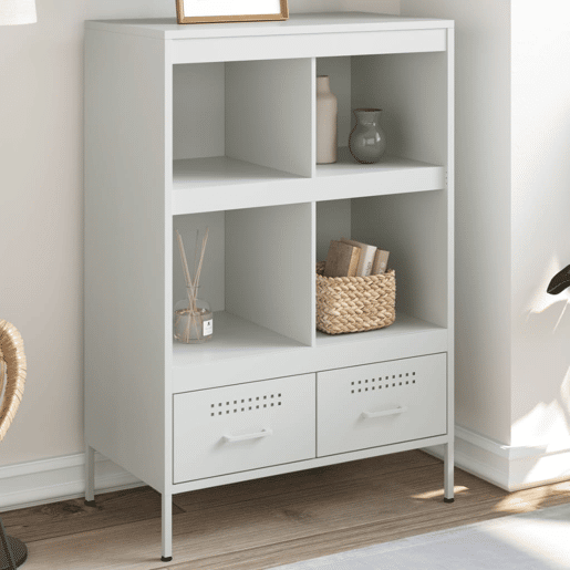 Armário alto - Bufete - Móvei de apoio 68x39x101,5 cm aço branco pt88