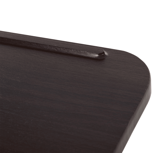 HOMCOM Mesa Auxiliar com Rodas Mesa para Sofá e Cama Altura Ajustável e Estrutura de Aço para Quarto Sala Escritório 77x40x76-100 cm Nogueira Escura