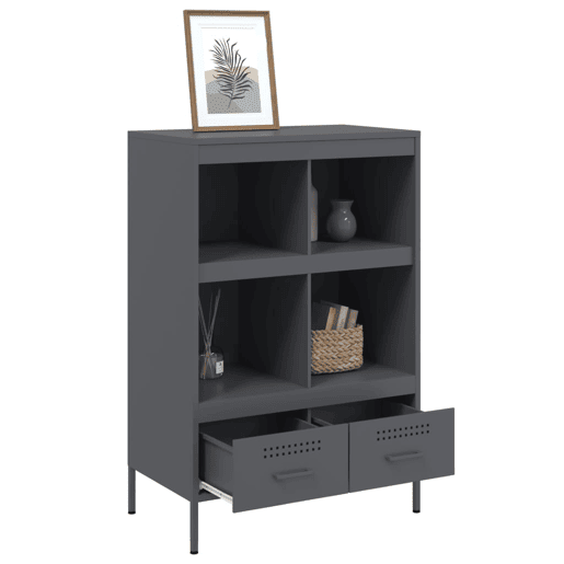 Armário alto - Bufete - Móvei de apoio 68x39x101,5 cm aço antracite pt99