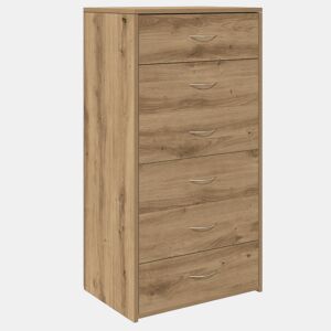 Aparador - Bufete - Móvei de apoio com 6 gavetas 50x34x96 cm madeira carvalho artisiano pt71