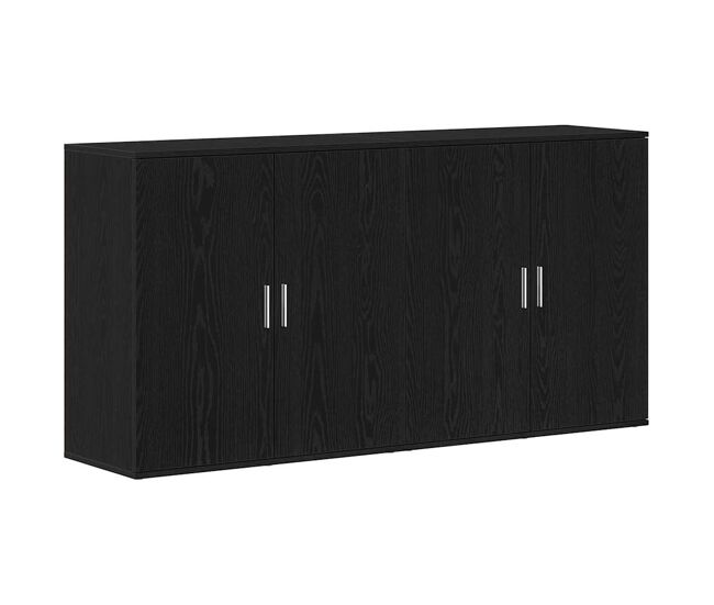 Aparador - mueble de almacenamiento 2 pcs roble negro 79 x 38 x 80 cm madera de ingeniería es37