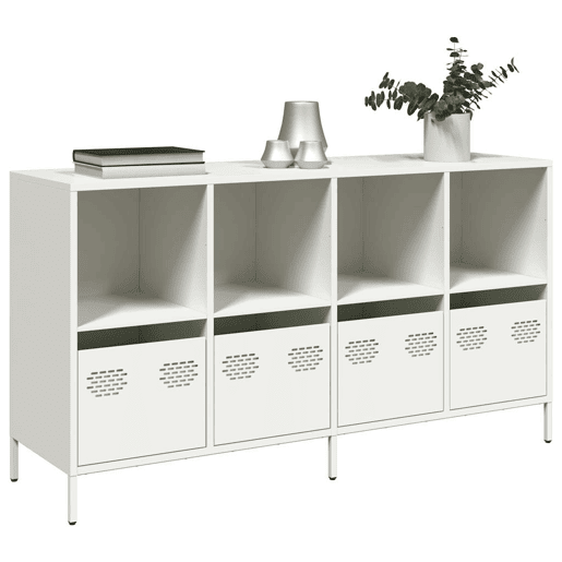 Aparador - Bufete - Móvei de apoio 135x39x73,5 cm aço laminado a frio branco pt2277