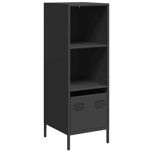 Armário alto - Bufete - Móvei de apoio 35x39x103,5 cm aço preto pt117