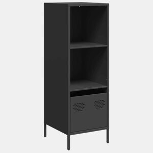 Armário alto - Bufete - Móvei de apoio 35x39x103,5 cm aço preto pt117