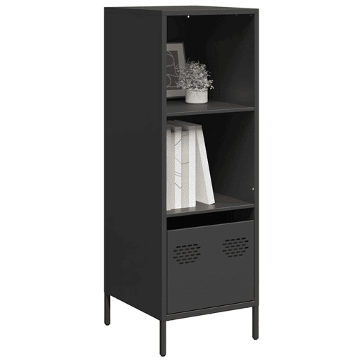 Armário alto - Bufete - Móvei de apoio 35x39x103,5 cm aço preto pt117