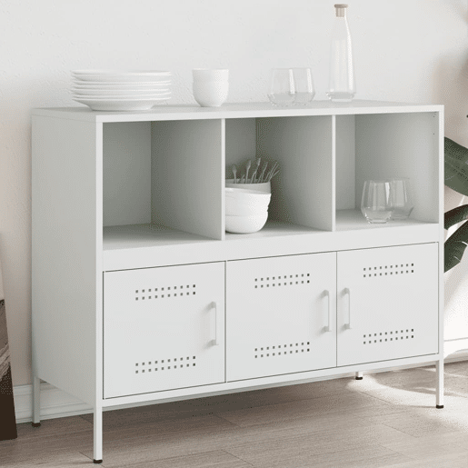 Aparador - Bufete - Móvei de apoio 100,5x39x79 cm aço branco pt86