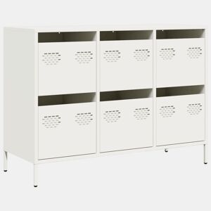 Aparador - Bufete - Móvei de apoio 101,5x39x73,5 cm aço laminado a frio branco pt2274