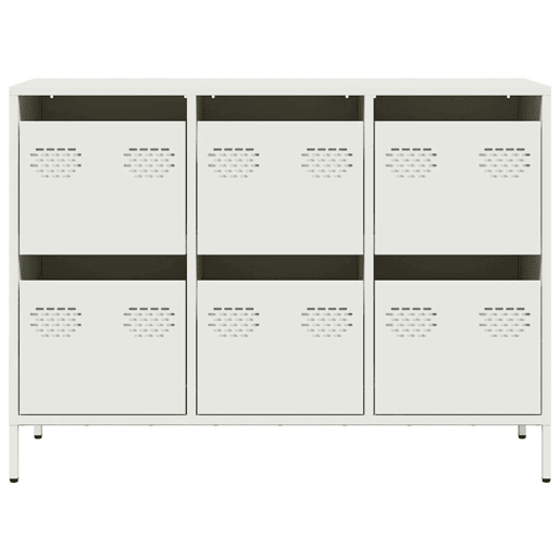 Aparador - Bufete - Móvei de apoio 101,5x39x73,5 cm aço laminado a frio branco pt2274