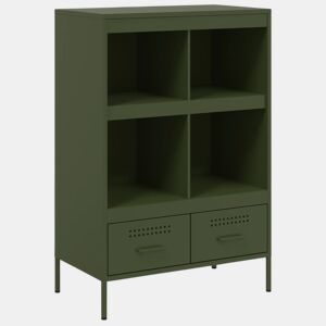 Armário alto - Bufete - Móvei de apoio 68x39x101,5 cm aço verde azeitona pt127