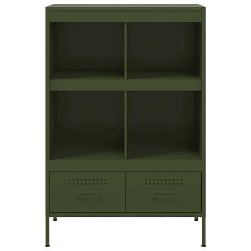 Armário alto - Bufete - Móvei de apoio 68x39x101,5 cm aço verde azeitona pt127