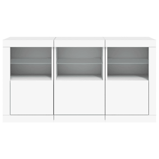 Aparador - Bufete - Móvei de apoio com luzes LED 123x37x67 cm branco pt1910