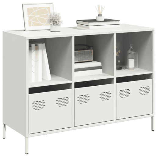Aparador - Bufete - Móvei de apoio 101,5x39x73,5 cm aço laminado a frio branco pt2275