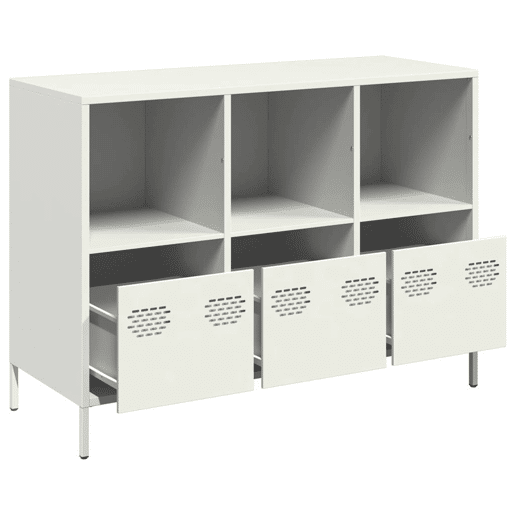 Aparador - Bufete - Móvei de apoio 101,5x39x73,5 cm aço laminado a frio branco pt2275