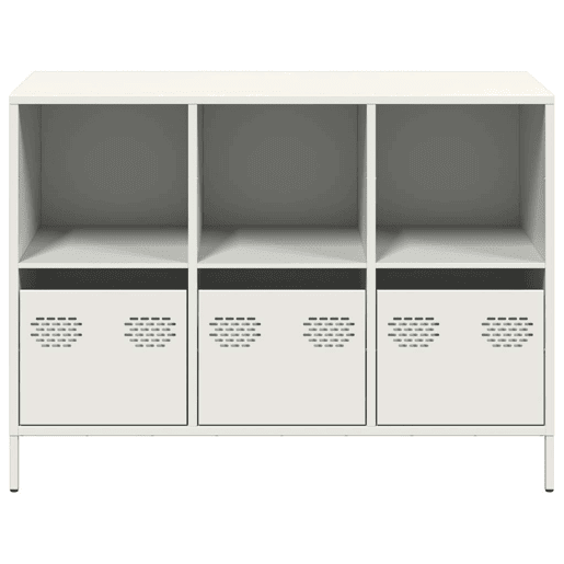 Aparador - Bufete - Móvei de apoio 101,5x39x73,5 cm aço laminado a frio branco pt2275