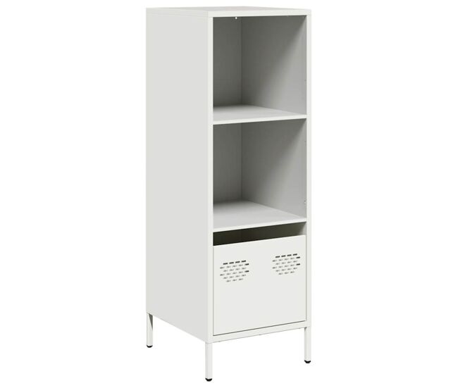 Aparador - mueble de almacenamiento de acero blanco 35x39x103,5 cm es2208