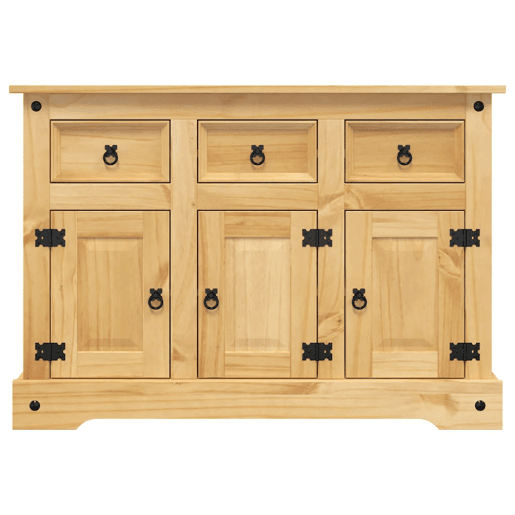 Aparador - Bufete - Móvei de apoio Castanho 112x44x78 cm Madeira Maciça Pinho Mexicano pt4 Aparador - Bufete - Móvei de apoio Castanho 112x44x78 cm Madeira Maciça Pinho Mexicano pt4